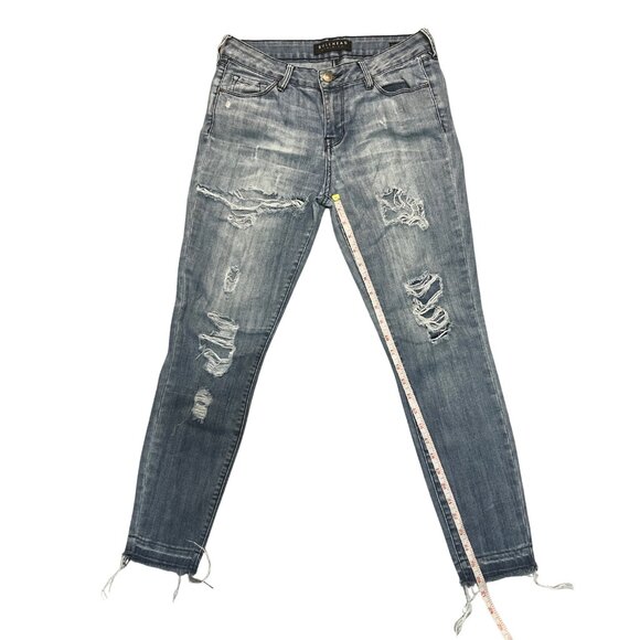 BULLHEAD Women's Size 26 Vintage Rip & Repair Jeans Distressed Skinny Casual Y2K - Picture 12 of 14